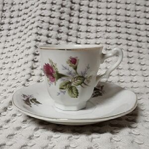 Vintage Yamaka Floral Ceramic Mimi Cup and Saucer